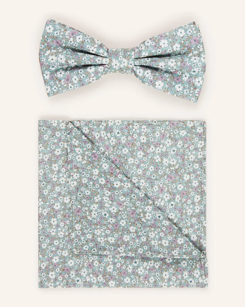 paul Set: Fliege Und Einstecktuch gruen Mint