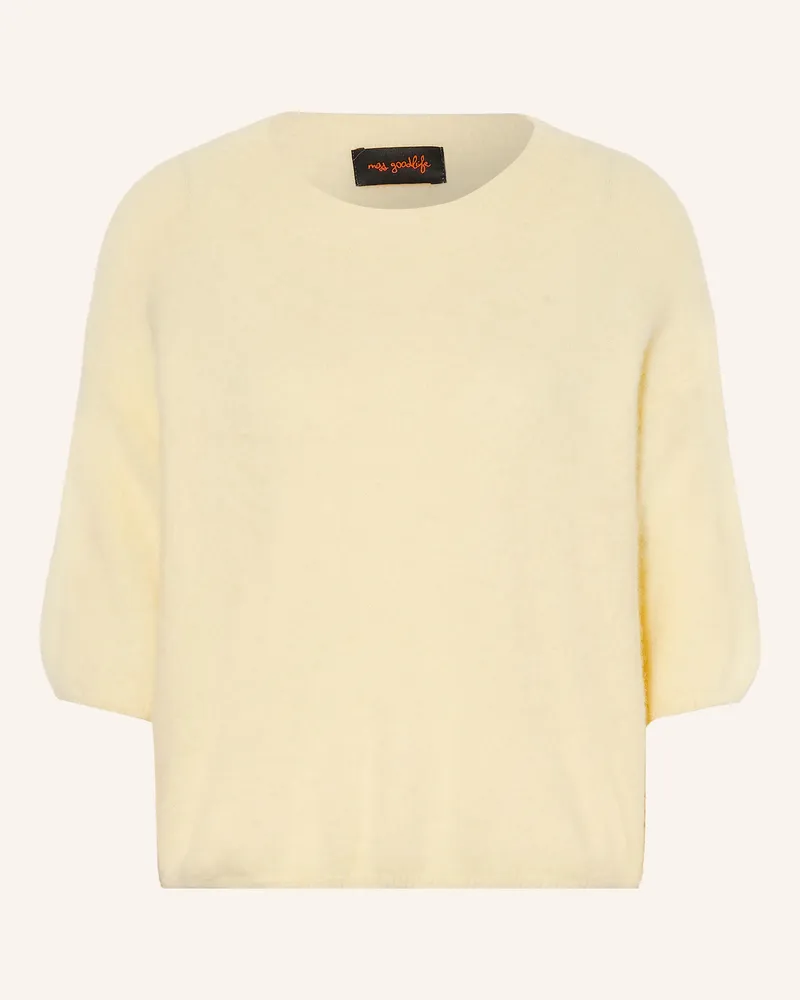 Miss Goodlife Pullover Mit Alpaka gelb Hellgelb