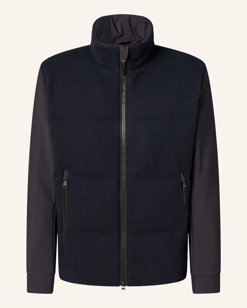 Strellson Jacke FLEX KNIT im Materialmix Dunkelblau