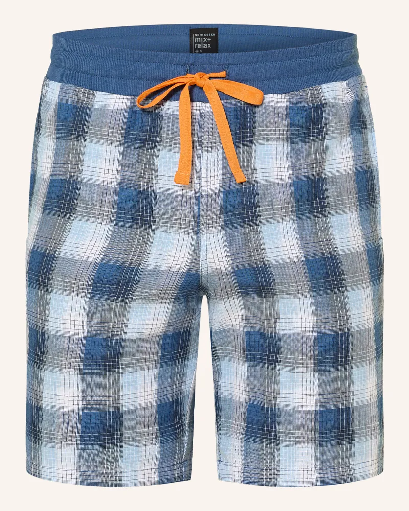 Schiesser Schlafshorts Mix+Relax blau Blau