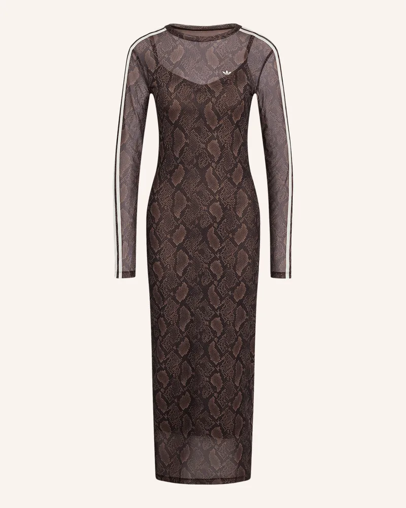 adidas Mesh-Kleid Snake Print braun Dunkelbraun