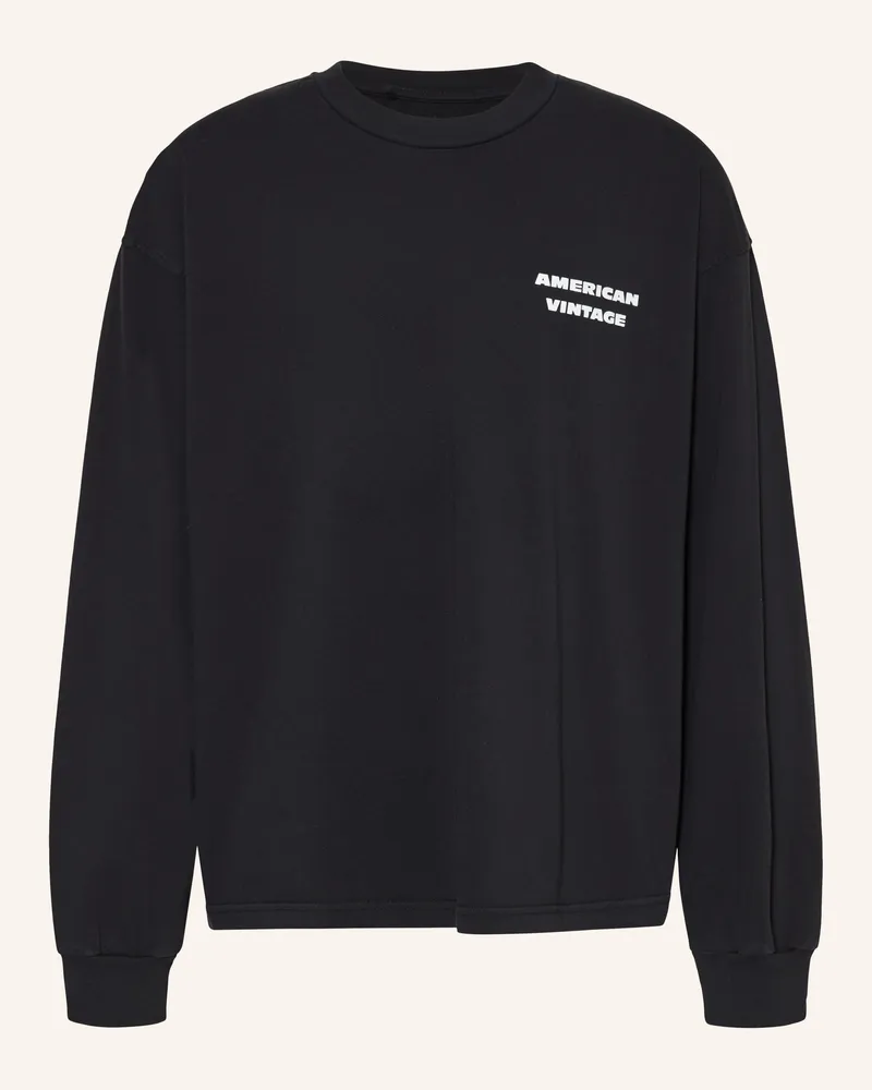 American Vintage Longsleeve schwarz Schwarz