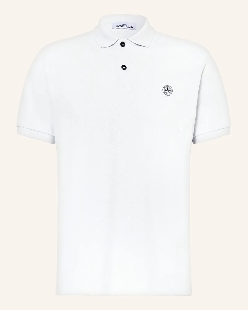 Stone Island Piqué-Poloshirt Hellblau