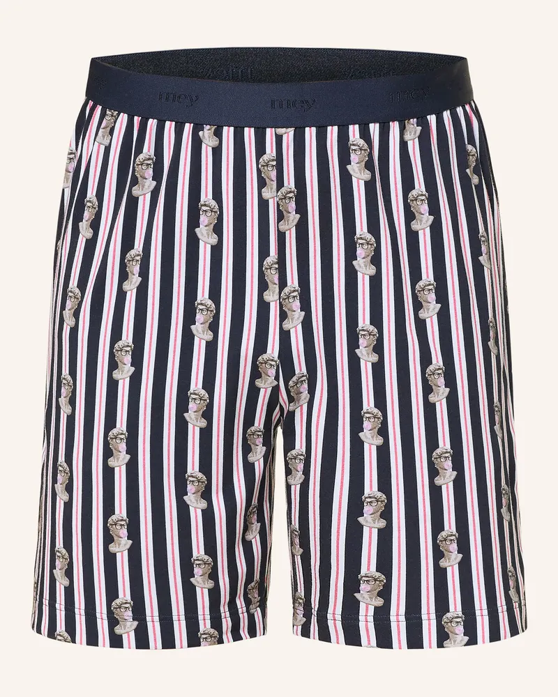 Mey Schlafshorts Serie MARBLE MUSE Dunkelblau