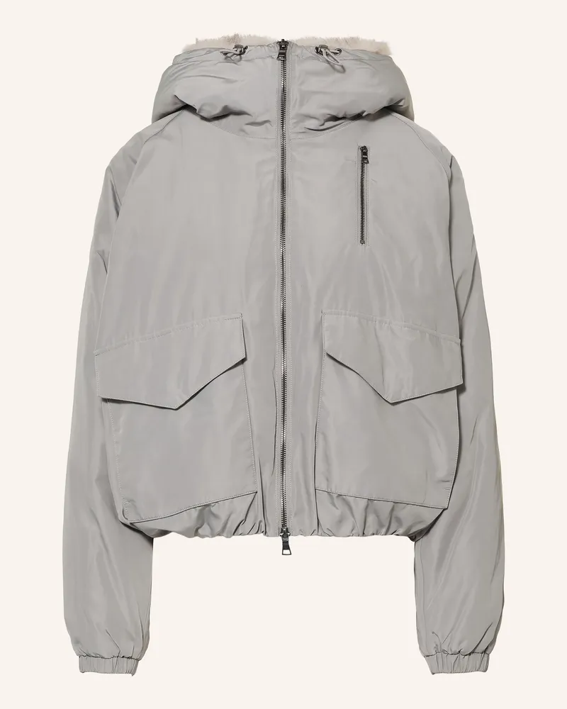 No. 1 Como Jacke Merate Mit Kunstfell beige Taupe