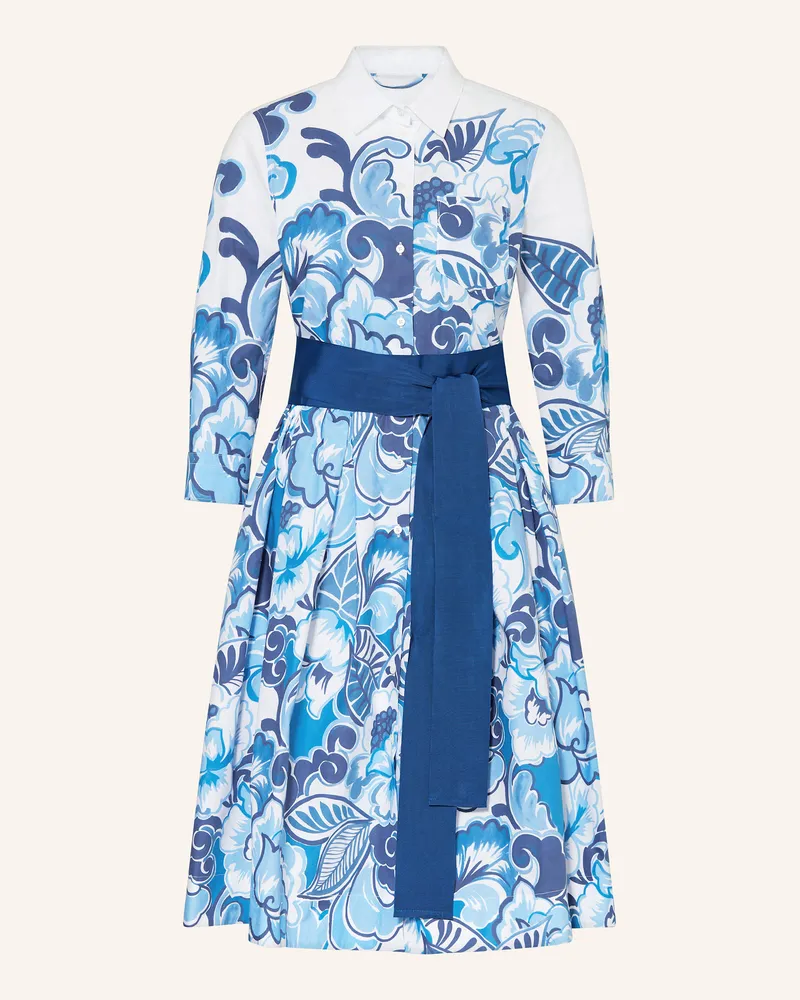 Sara Roka Hemdblusenkleid NIDINA mit 3/4-Arm Hellblau