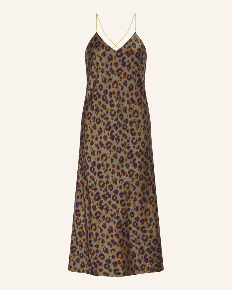 ba&sh Satinkleid BIARA Khaki