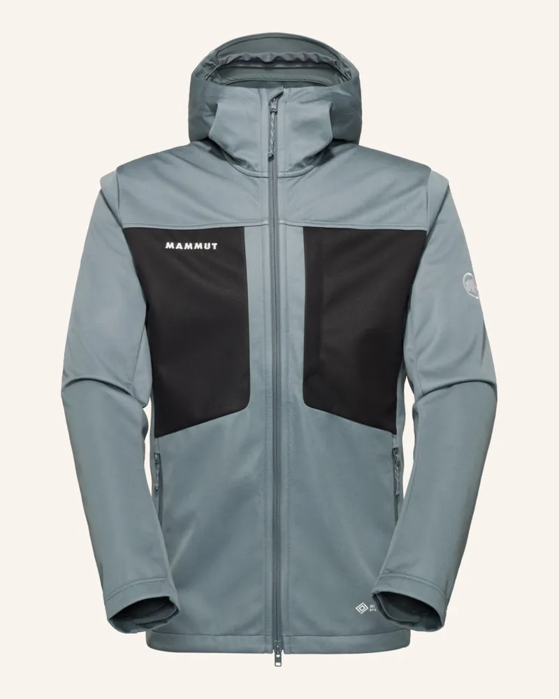 Mammut Softshelljacke Ultimate Viii So Mit Kapuze schwarz Grau