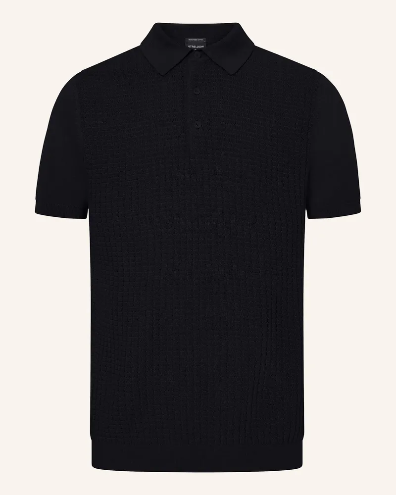 Strellson Strick-Poloshirt Adrian blau Dunkelblau