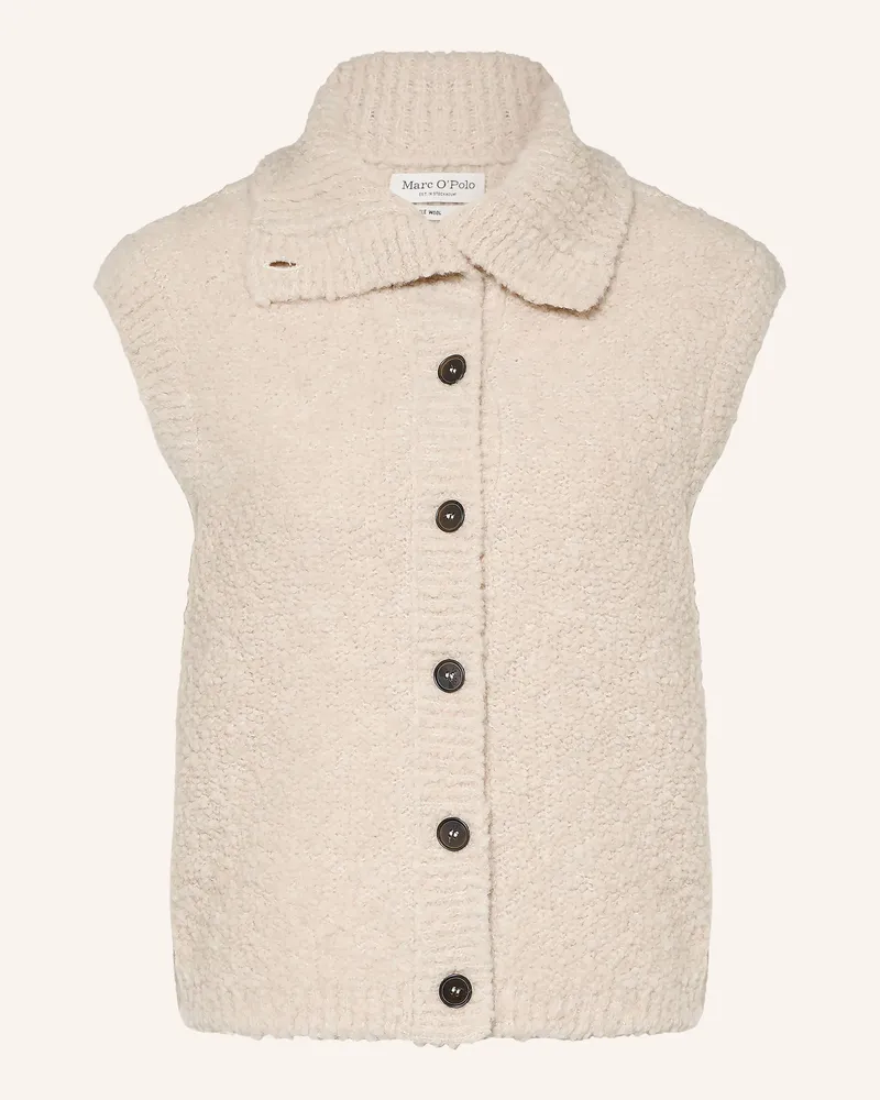 Marc O'Polo Teddyfell-Weste grau Creme