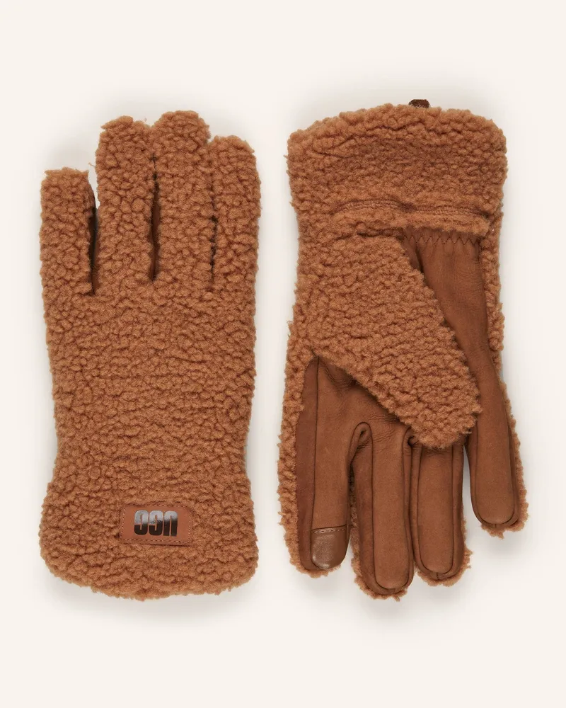 UGG Handschuhe mit Touchscreen-Funktion Cognac