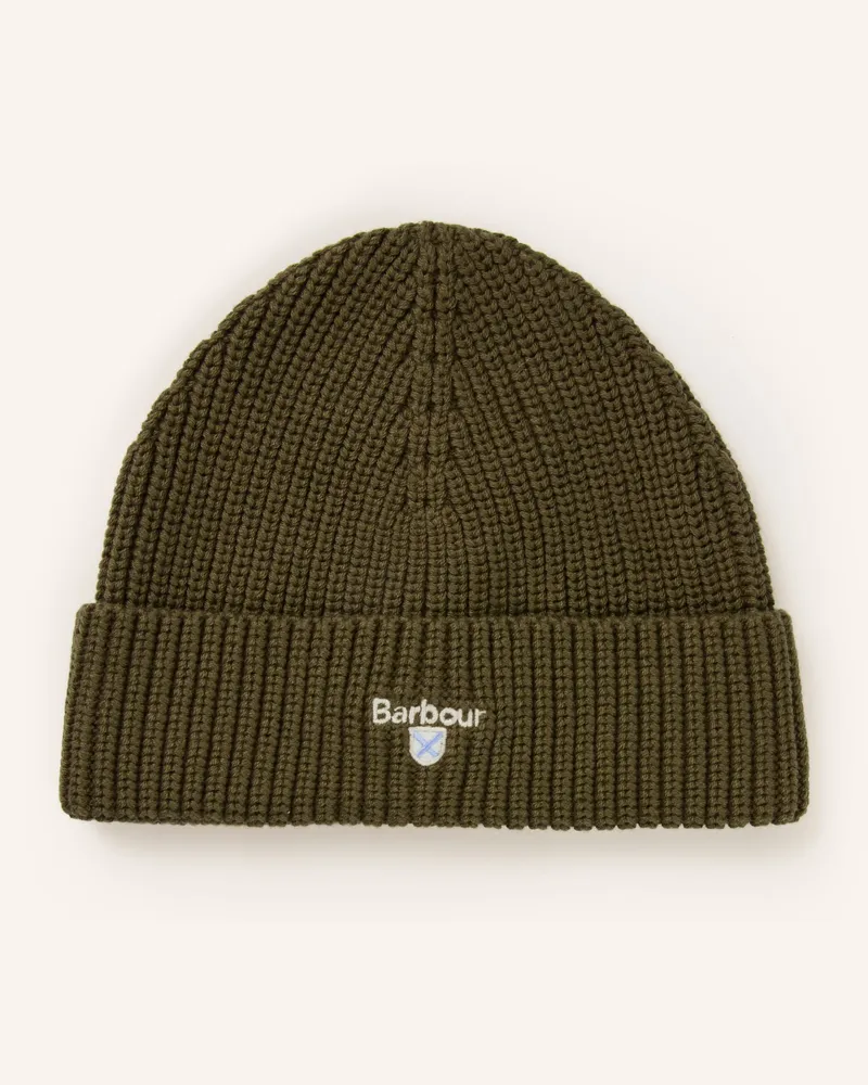 Barbour Mütze Cascade gruen Oliv