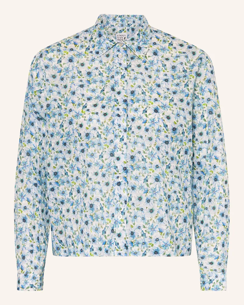 Emily van den Bergh Hemdbluse blau Creme