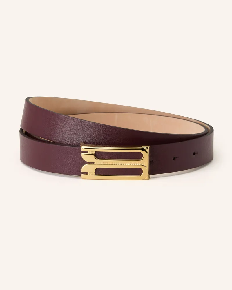 Victoria Beckham Ledergürtel Dunkelrot