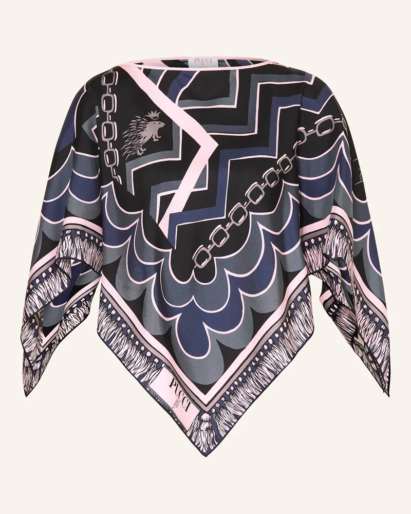 Emilio Pucci Blusentop aus Seide Grau