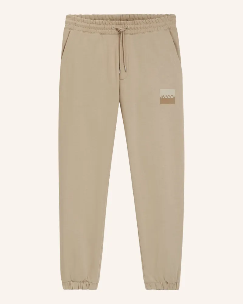HUGO BOSS Casual Hose DUSPLITAN Relaxed Fit Beige