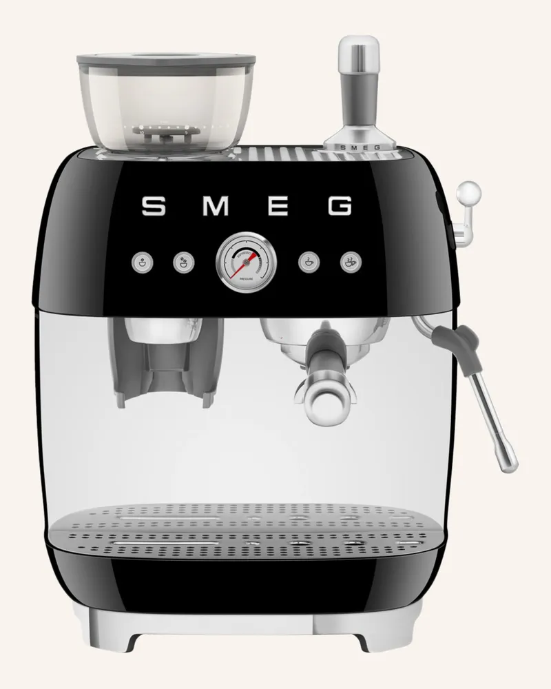Smeg Espressomaschine ecf03 Mit Kaffeemühle schwarz Schwarz