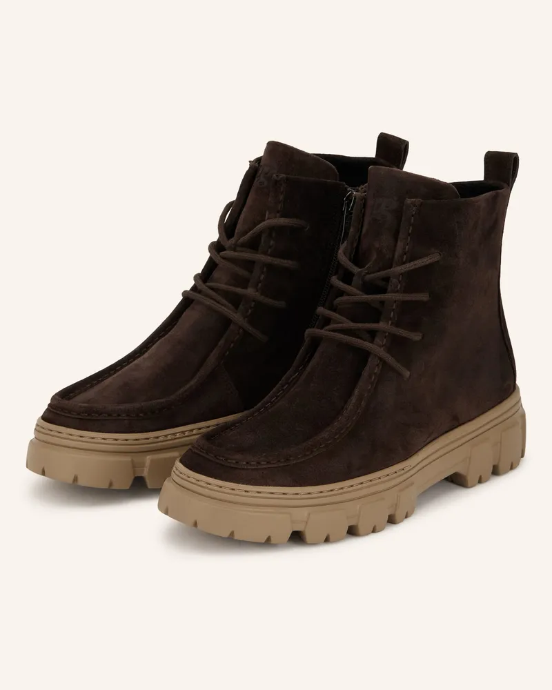 paul green Schnürboots braun Dunkelbraun