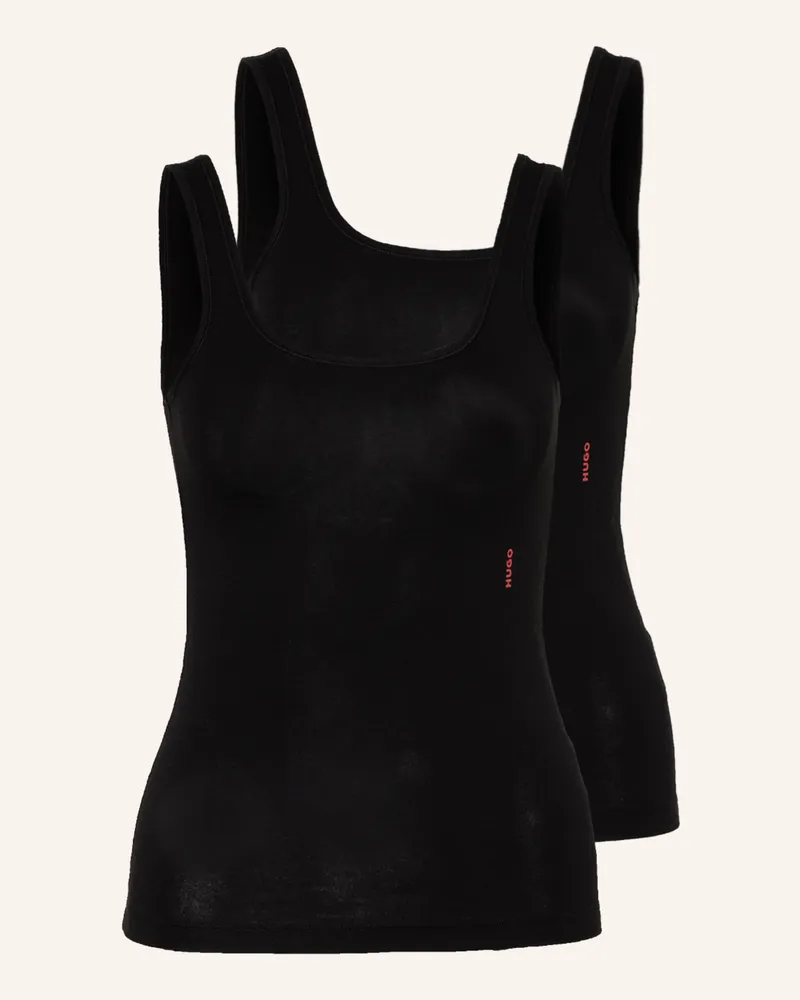 HUGO BOSS 2er-Pack Tops schwarz Schwarz