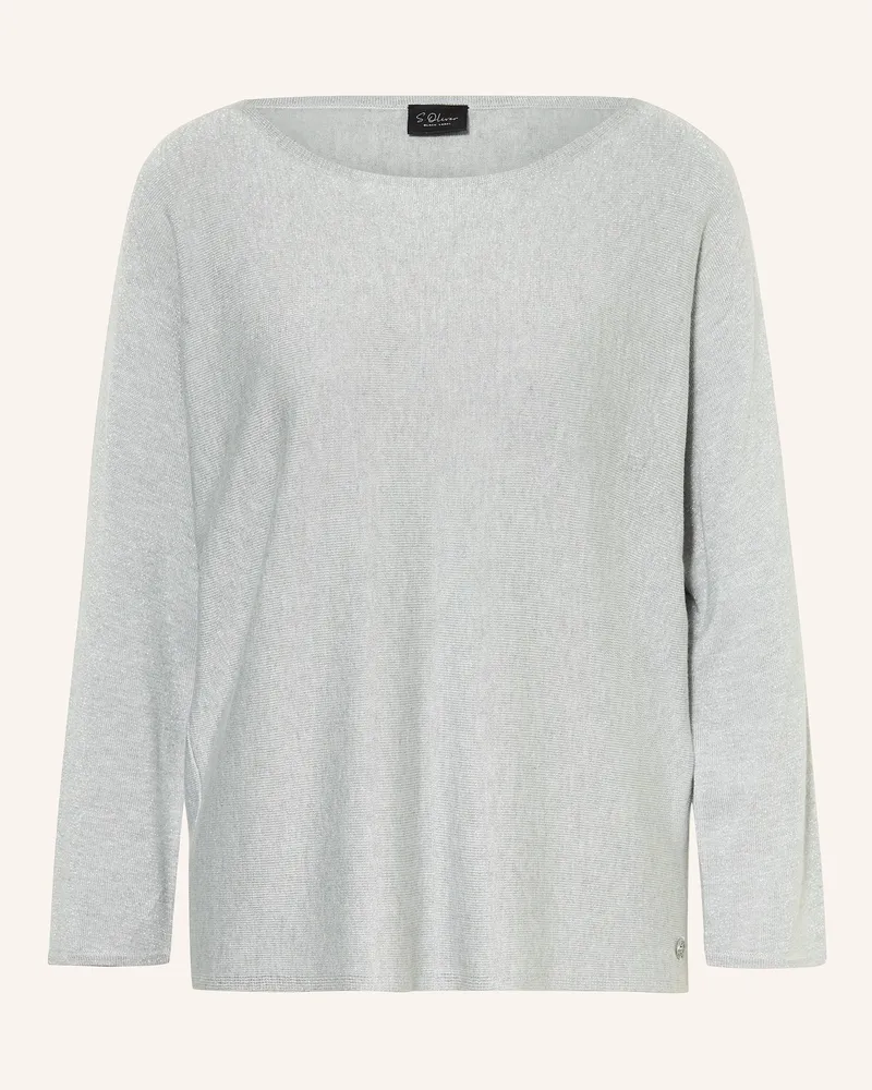 S.Oliver Pullover mit Glitzergarn Silber