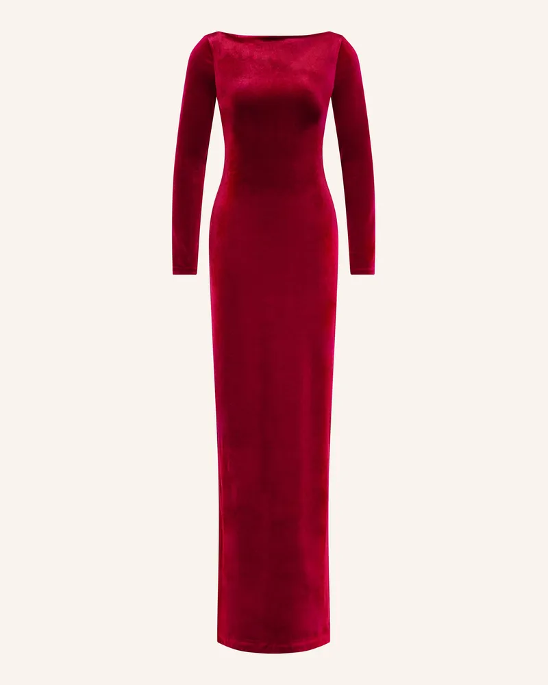 Retrofête Abendkleid ALIZEE aus Samt Dunkelrot