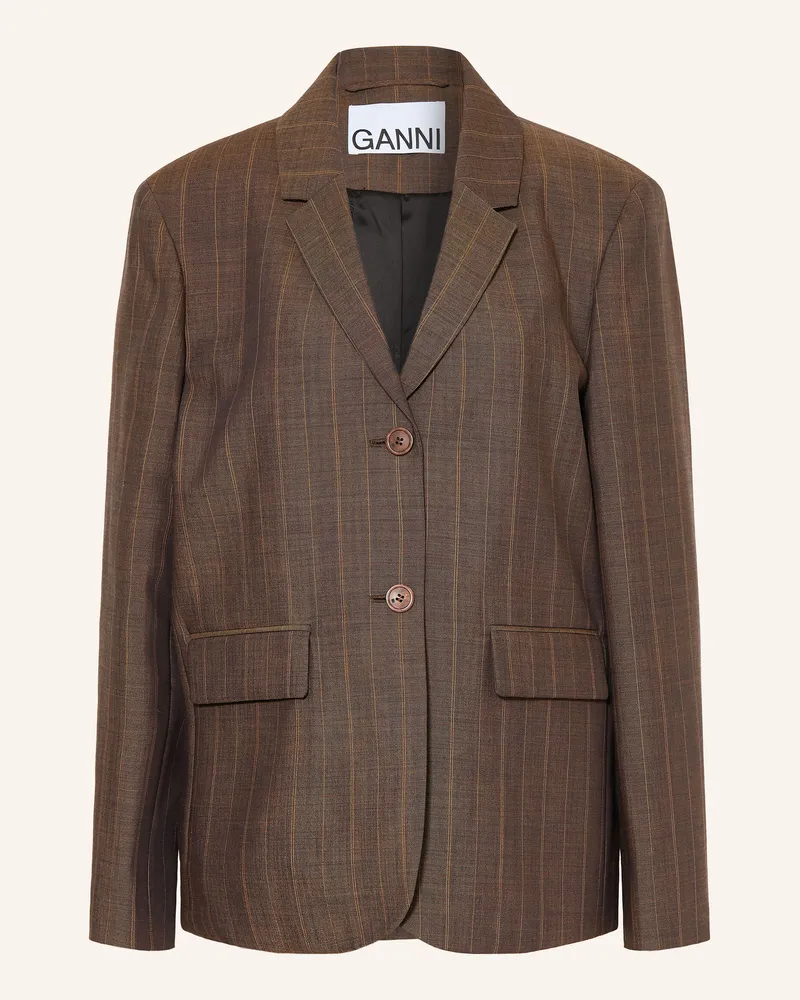 Ganni Blazer braun Dunkelbraun