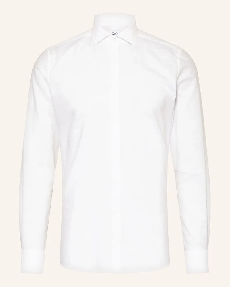 paul Hemd Slim Fit weiss Weiss