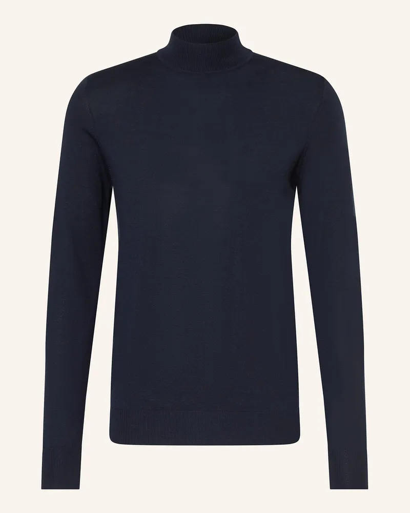 Profuomo Pullover aus Merinowolle Dunkelblau