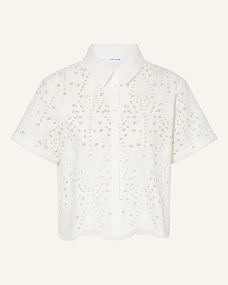 Darling Harbour Hemdbluse Aus Lochspitze weiss White