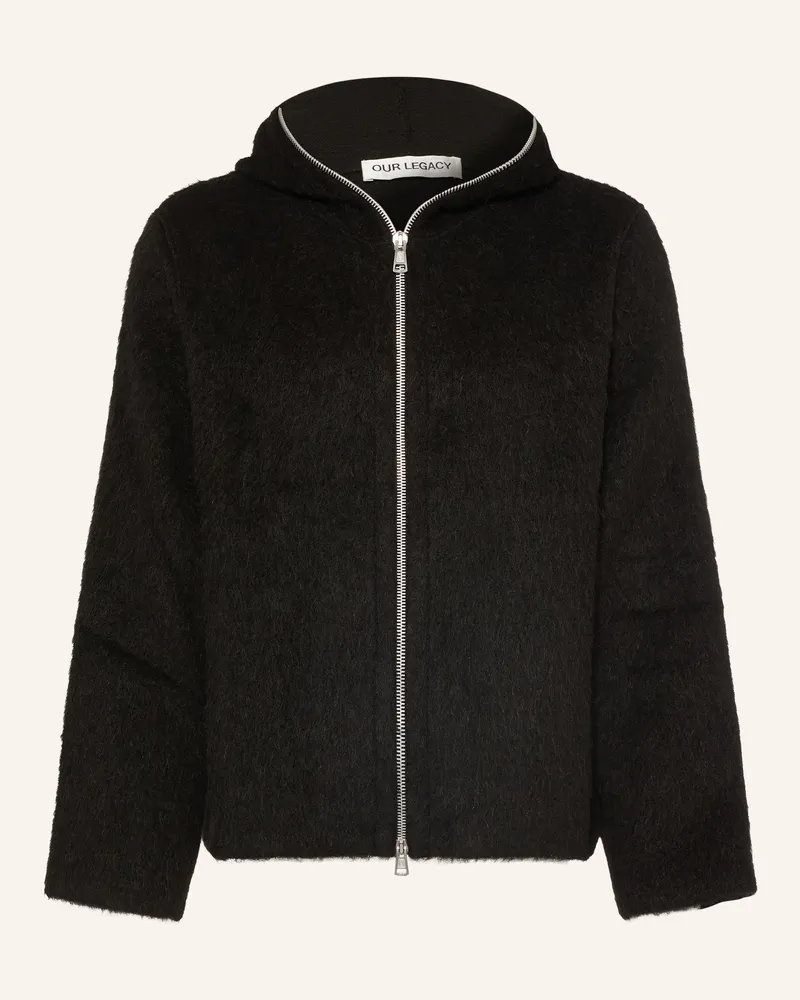 Our Legacy Kunstfell-Jacke schwarz Schwarz