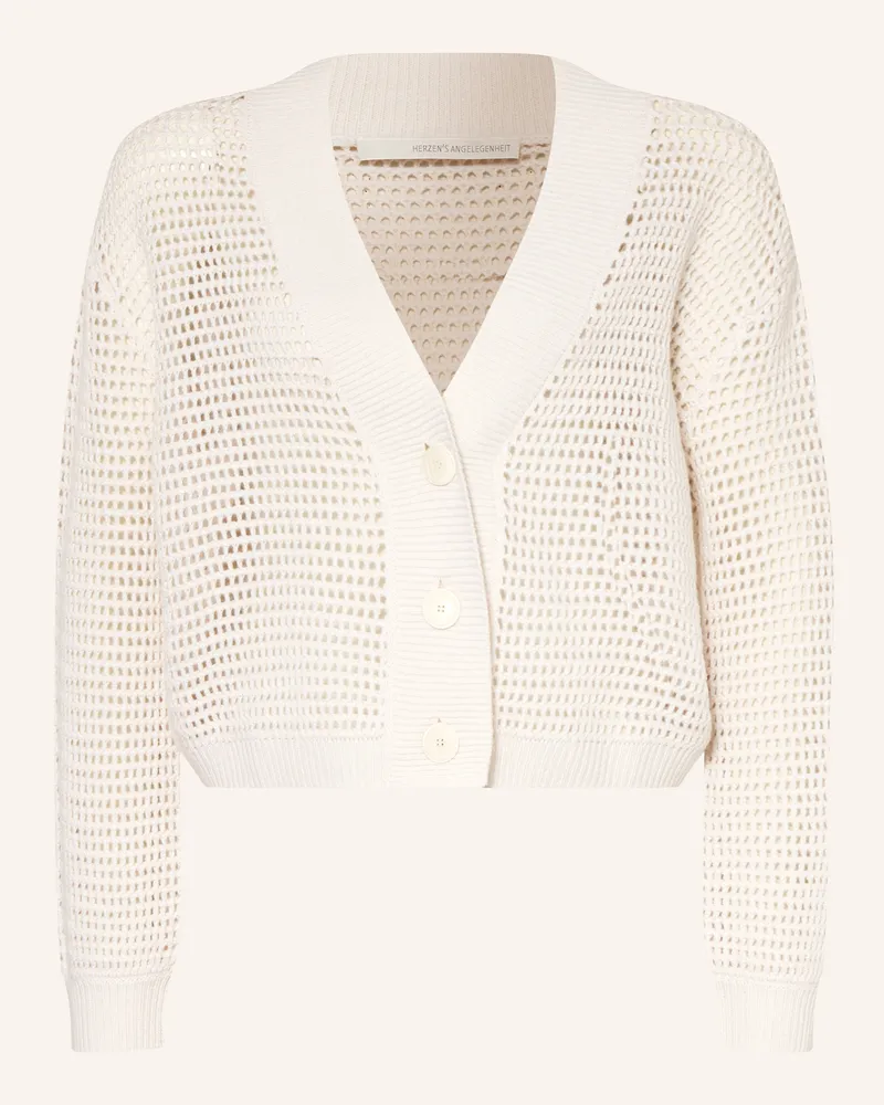 Herzen's Angelegenheit Strickjacke mit Cashmere Ecru