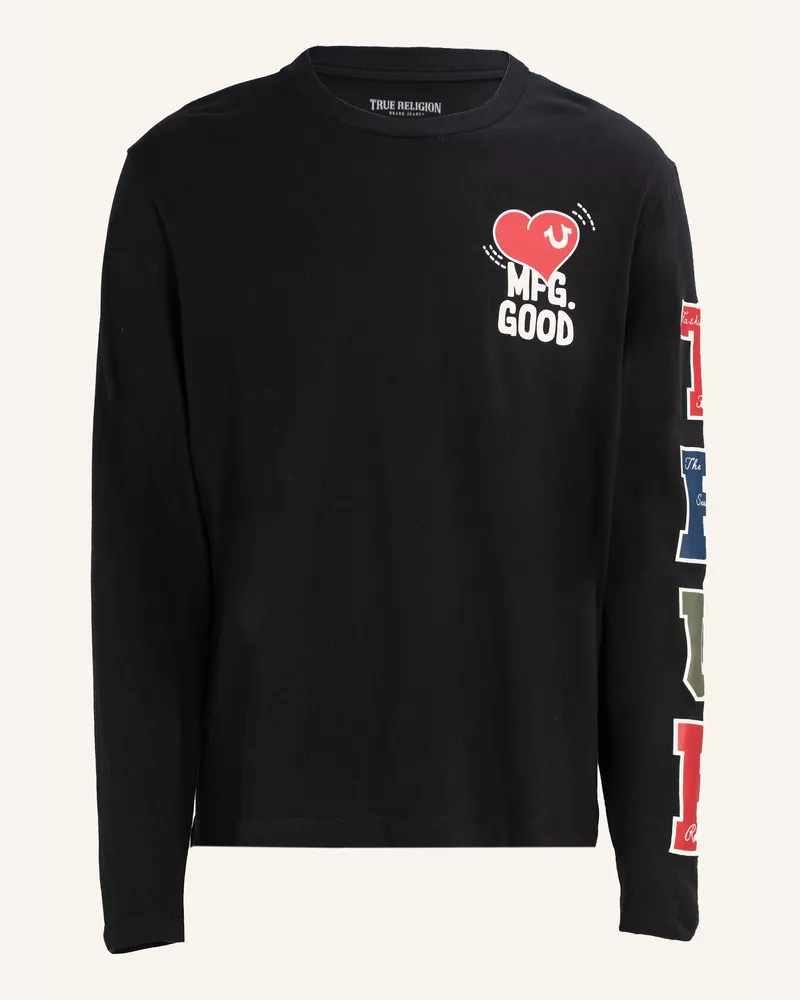 True Religion Longsleeve LOVE Schwarz