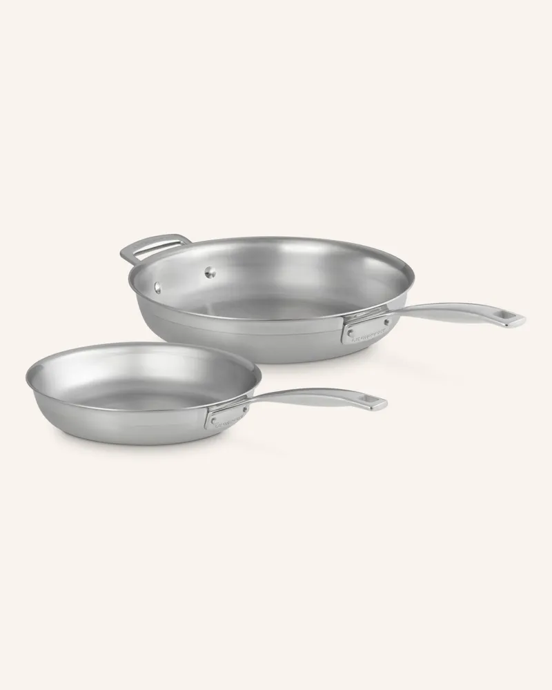 Le Creuset 2er-Set Pfannen 3-Ply silber No