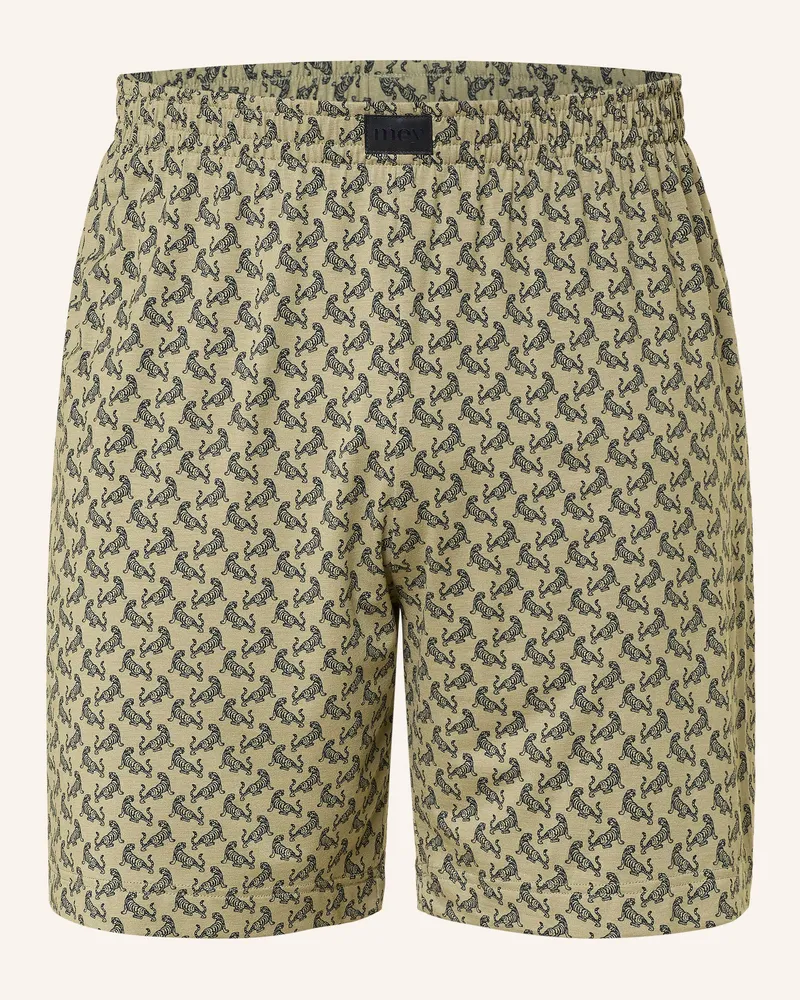 Mey Schlafshorts Serie Tipsy Tigers gruen Oliv