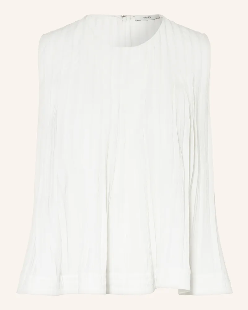 Vince Blusentop Mit Plissees weiss Weiss