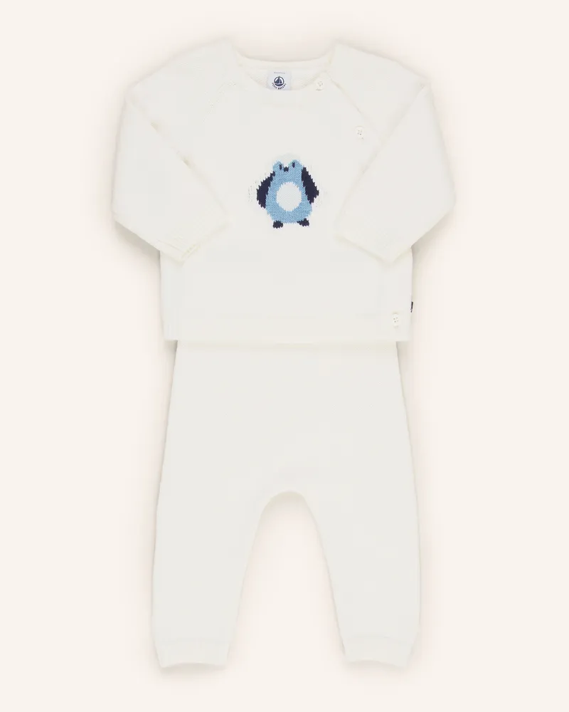 Petit Bateau Set: Pullover und Strickhose Ecru