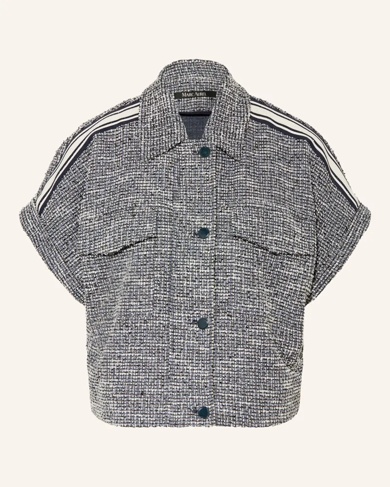 MARC AUREL Kastenjacke Aus Bouclé Mit Glitzergarn blau Blau