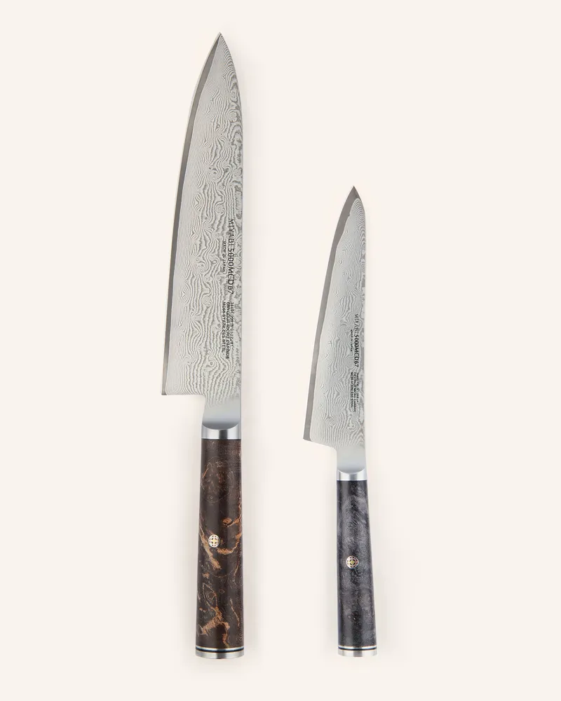 Zwilling 2-tlg. Messer-Set MIYABI 5000 MCD 67:  Gyutoh-Messer und Sohoto-Messer Dunkelbraun