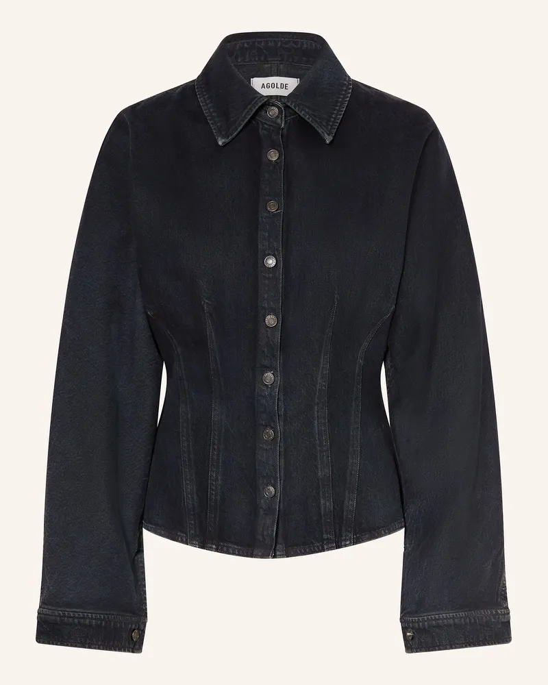 AGOLDE Jeansbluse DEVON Dunkelblau