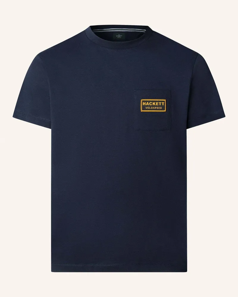Hackett T-Shirt HERITAGE RALLY POCKET Blau
