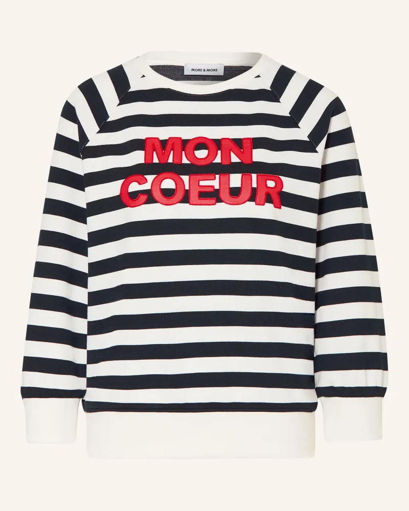 More & More Sweatshirt mit 3/4-Arm Schwarz