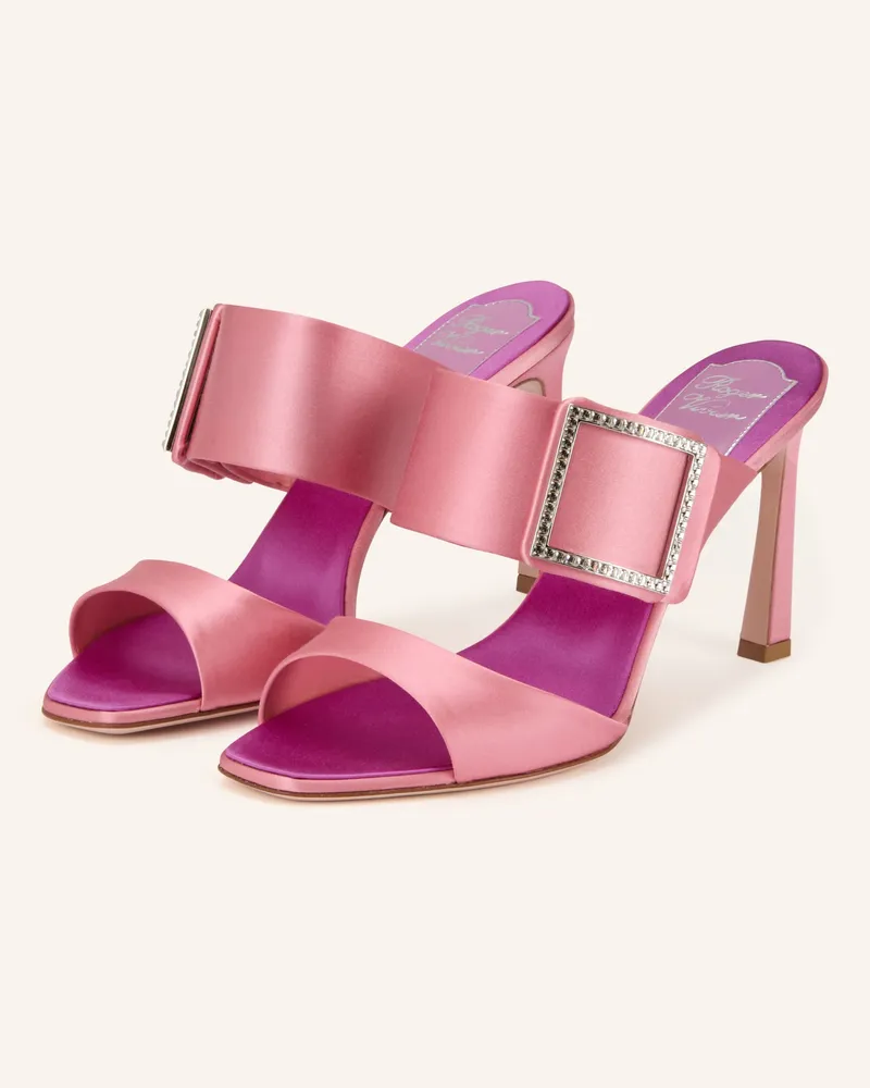 Roger Vivier Mules Trompette Mit Schmucksteinen rosa Rosa