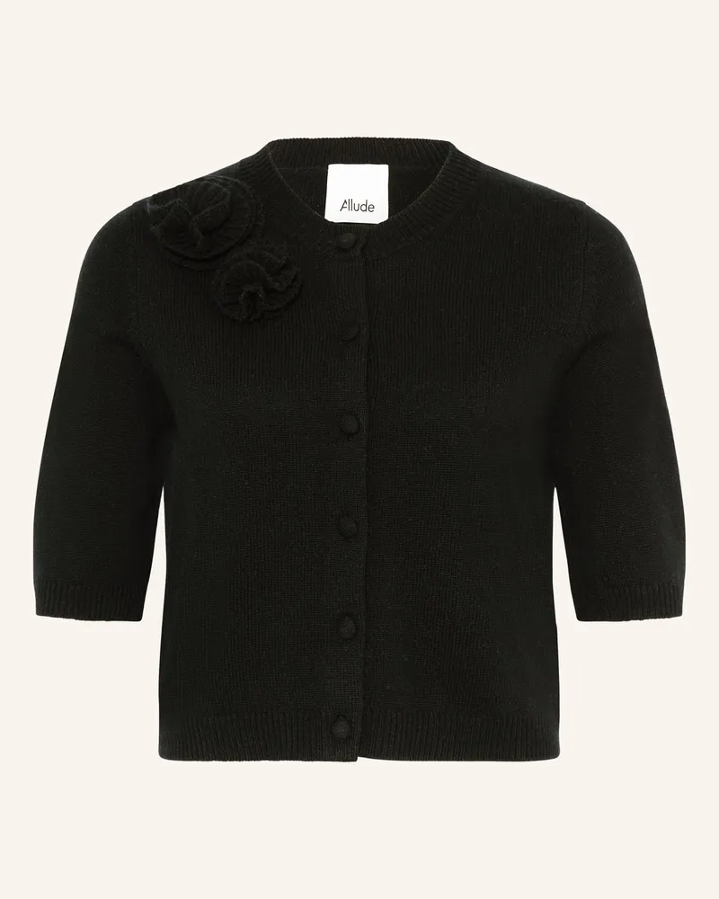 ALLUDE Strickjacke mit Cashmere Dunkelblau