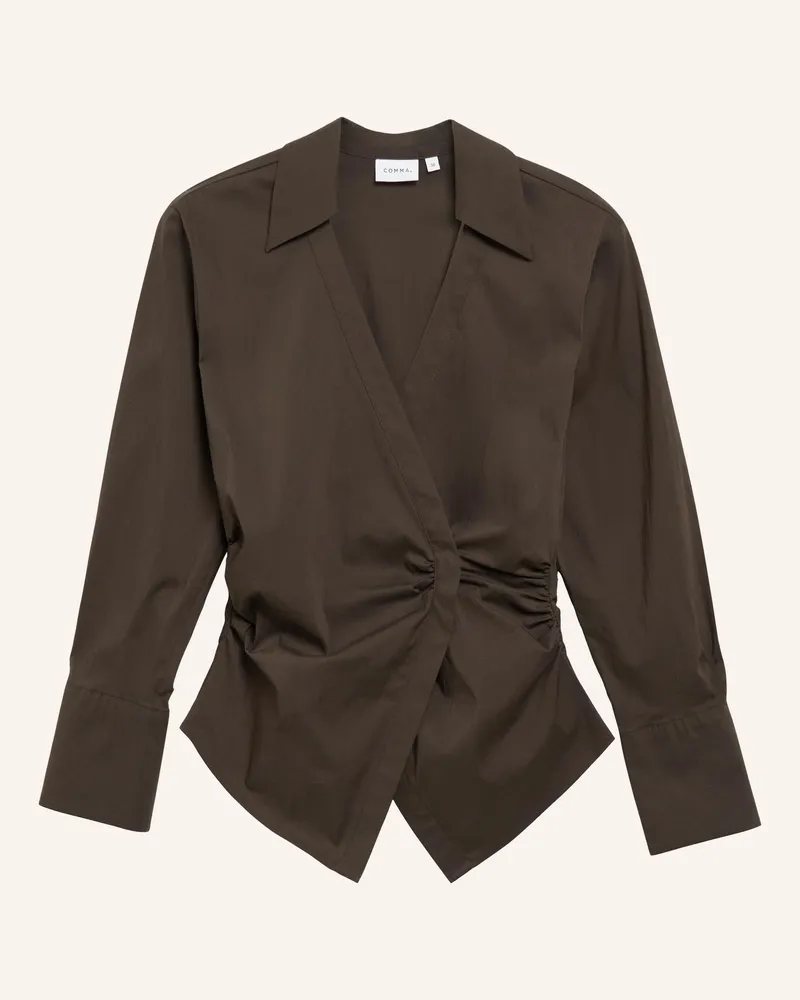 COMMA Wickelbluse braun Braun