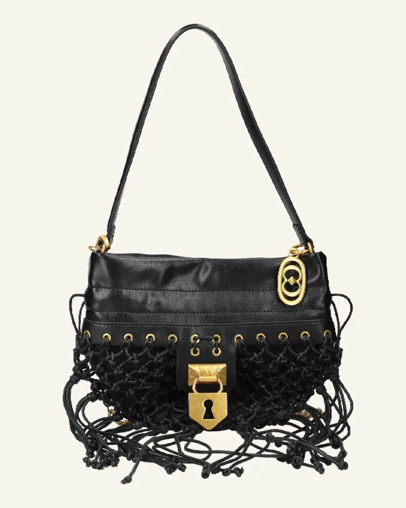 LA CARRIE Taschen Fringe Shoulder Bag schwarz Schwarz