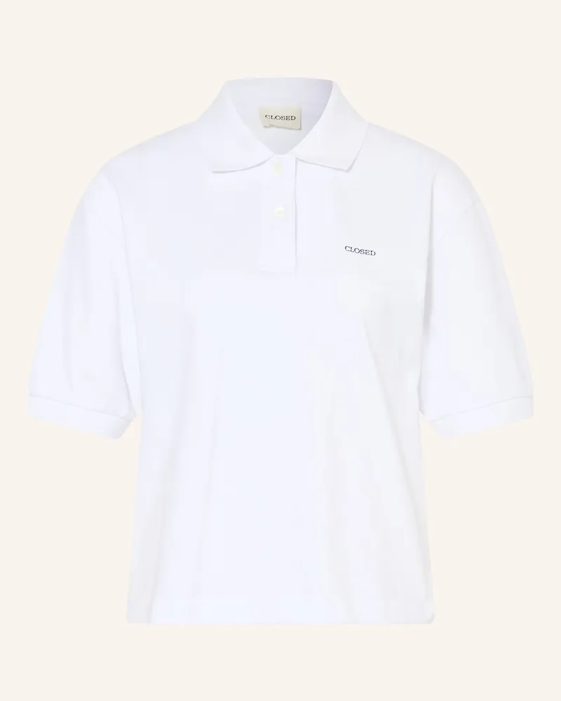 Closed Piqué-Poloshirt weiss Weiss