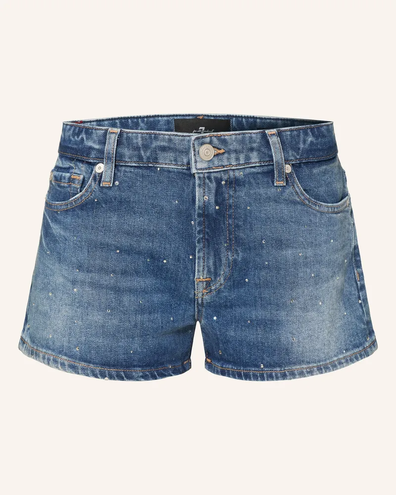 7 for all mankind Jeansshorts blau 3nk
