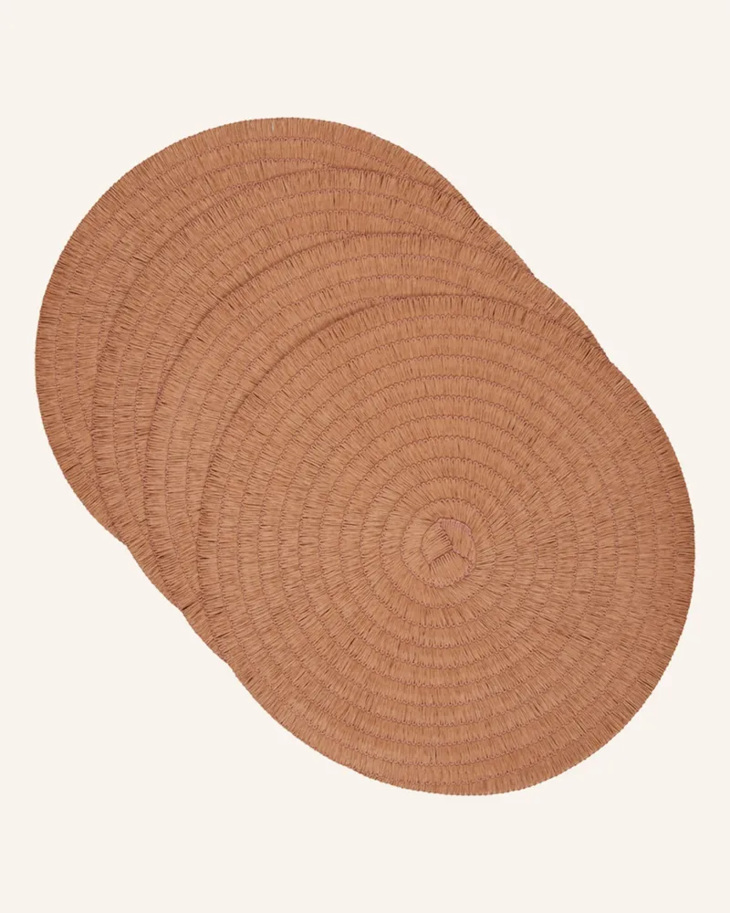 Pichler 4er-Tischset Wave rot Altrosa