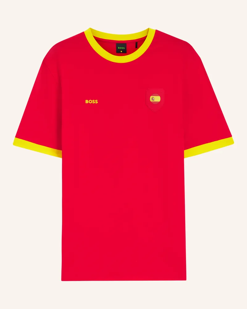 HUGO BOSS T-Shirt Ts_Bb Bc Lux Tee Regular Fit rot Dunkelrot