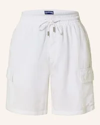 Vilebrequin Cargoshorts THALASSA aus Leinen Weiss